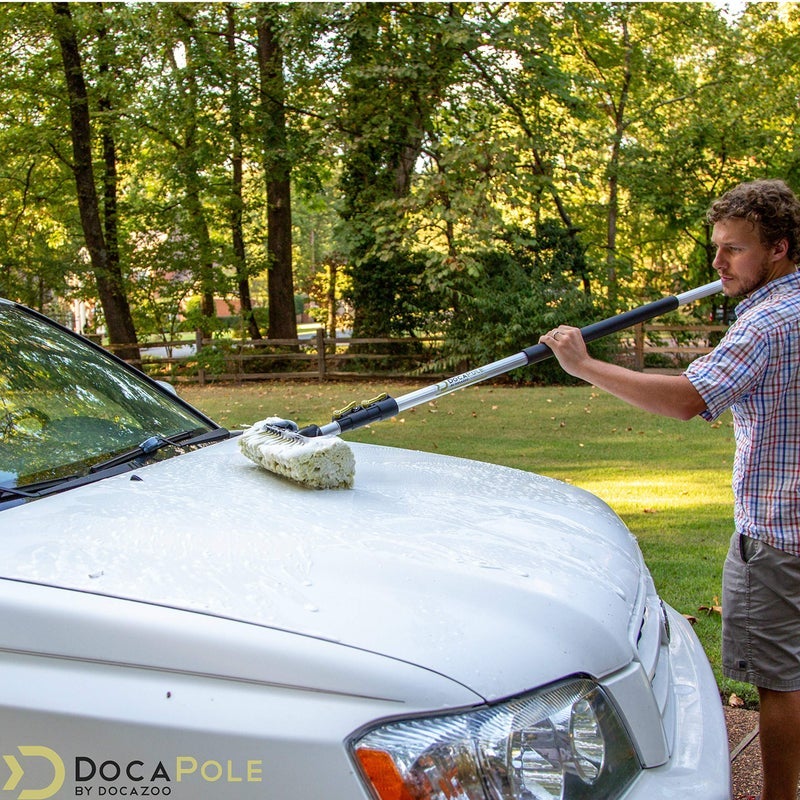 DOCAZOO DOCA Car Wash Brush with Long Handle - Outdoor Broom for House, Deck, Patio - Soft Brush, Car Wash Brush (6+ Ft Reach) - Image 3